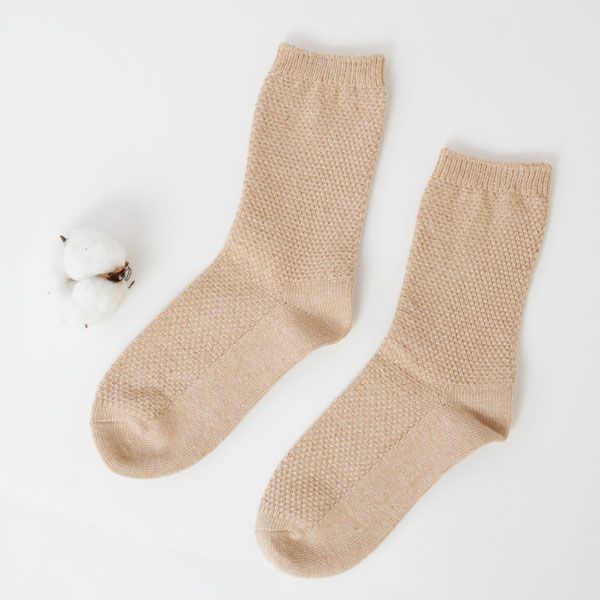 オーガニックコットン キッズ鹿の子編みソックス