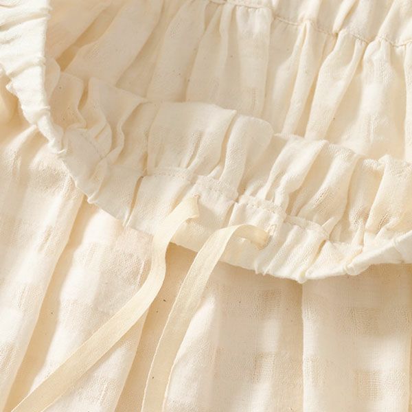 オーガニックコットン シャドウチェックギャザースカート