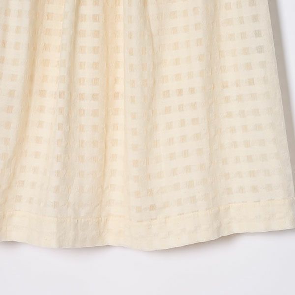 オーガニックコットン シャドウチェックギャザースカート