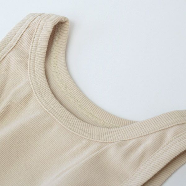オーガニックコットン スパンリブカップ付アメリカンスリーブ