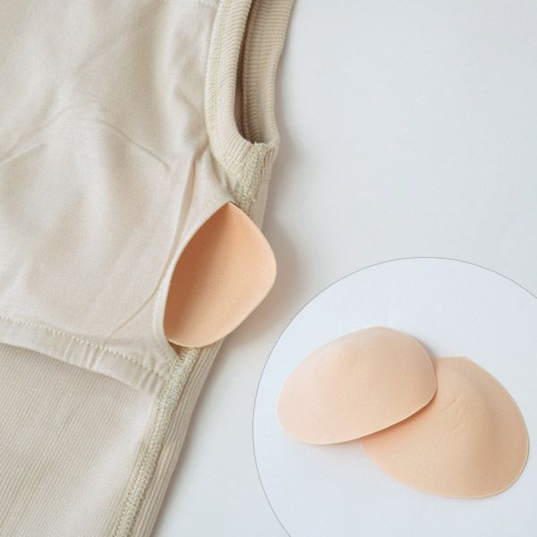 オーガニックコットン スパンリブカップ付アメリカンスリーブ