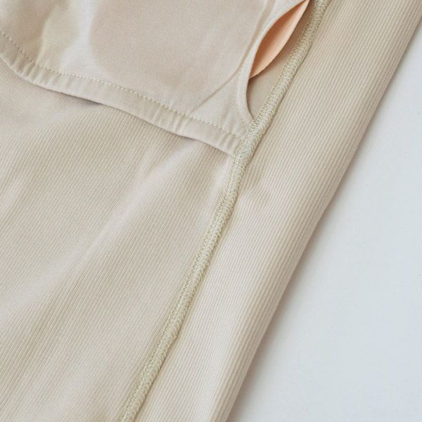 オーガニックコットン スパンリブカップ付アメリカンスリーブ