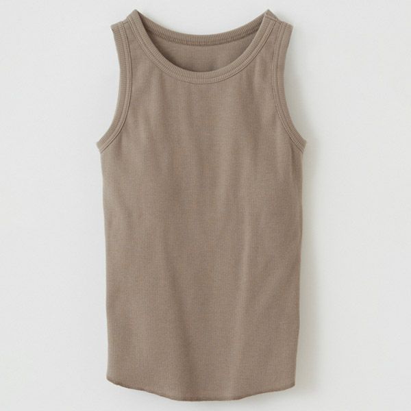 オーガニックコットン スパンリブカップ付アメリカンスリーブ