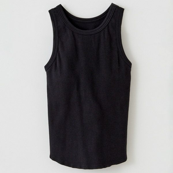 オーガニックコットン スパンリブカップ付アメリカンスリーブ