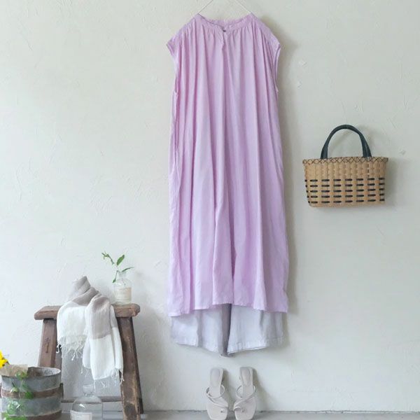 オーガニックコットン アースシシュウワンピース