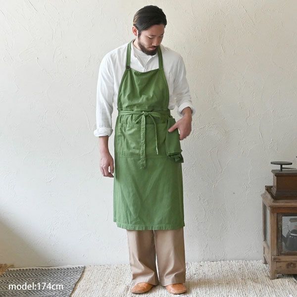 オーガニックコットン ワークエプロン