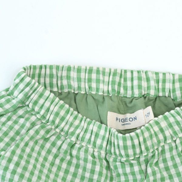 オーガニックコットン ベビーサッカーチェックブルマ