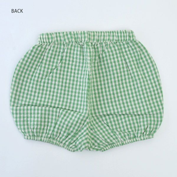 オーガニックコットン ベビーサッカーチェックブルマ