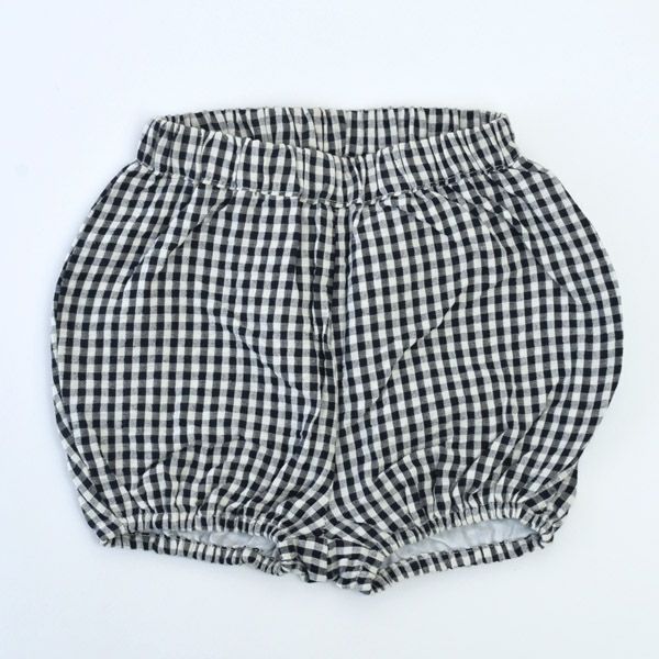 オーガニックコットン ベビーサッカーチェックブルマ