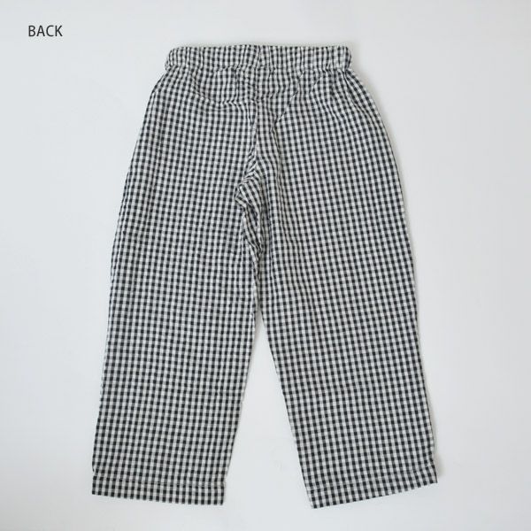オーガニックコットン キッズサッカーチェックリラックスパンツ