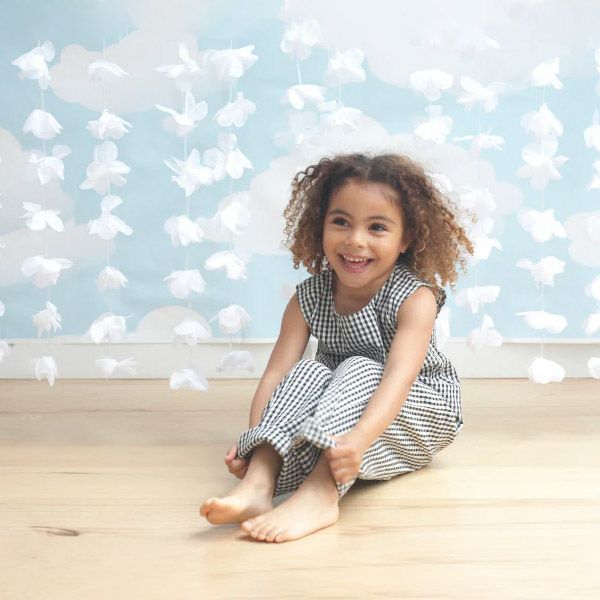 オーガニックコットン キッズサッカーチェックリラックスパンツ