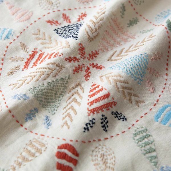 オーガニックコットン 手織り手刺繍マルチカバーラウンド