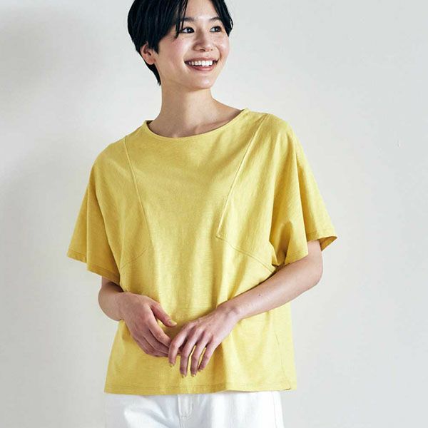 オーガニックコットン 天竺ドルマンスリーブトップ