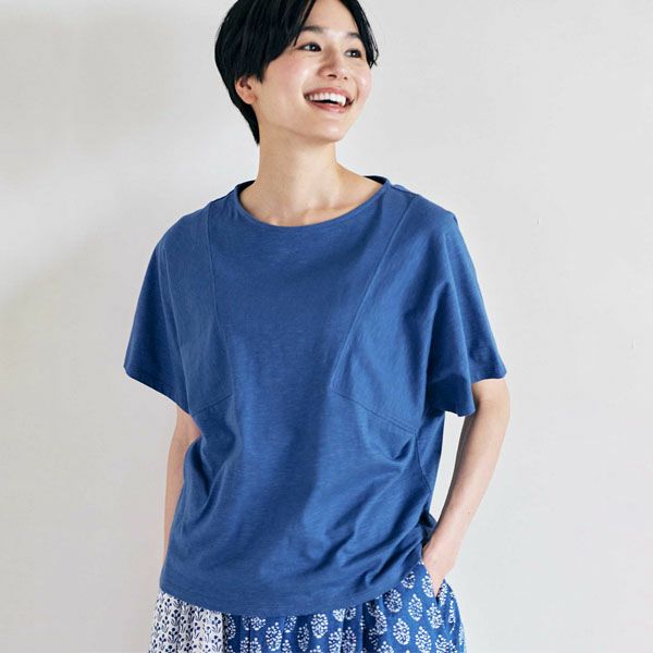 オーガニックコットン 天竺ドルマンスリーブトップ