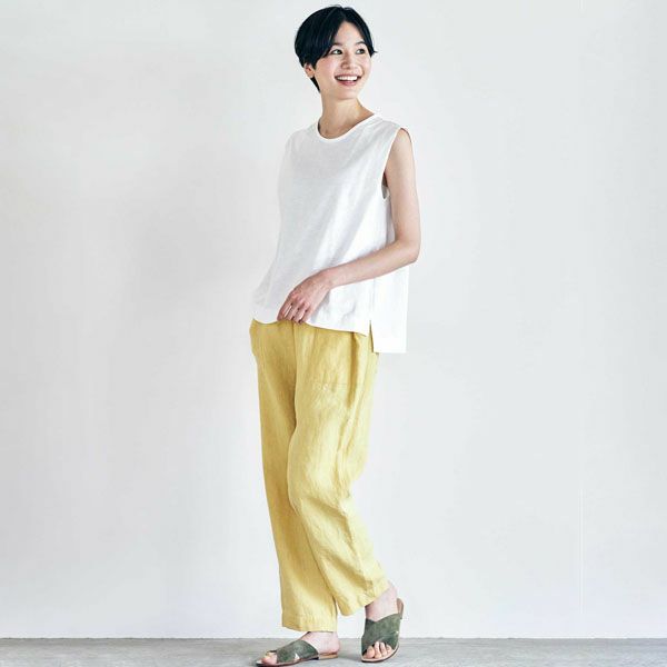 オーガニックコットン 天竺ノースリーブトップ