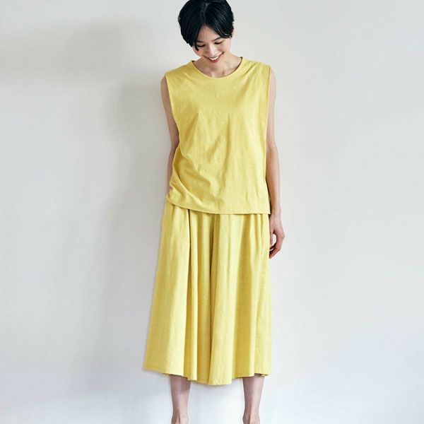 オーガニックコットン 天竺ノースリーブトップ