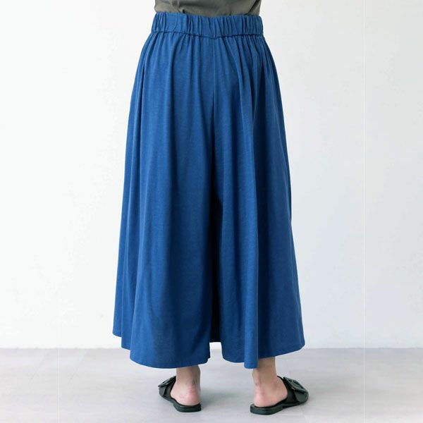 オーガニックコットン 天竺ワイドギャザーパンツ