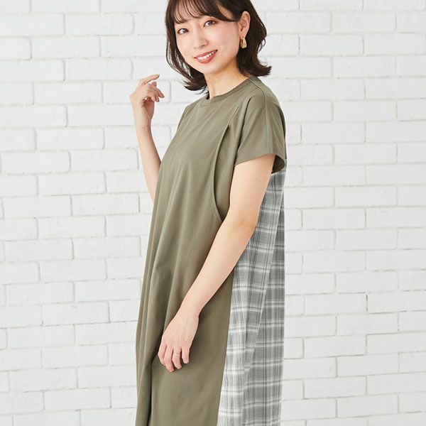 オーガニックコットン バックプリントワンピース