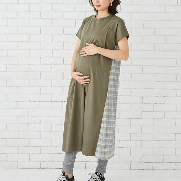 オーガニックコットン バックプリントワンピース