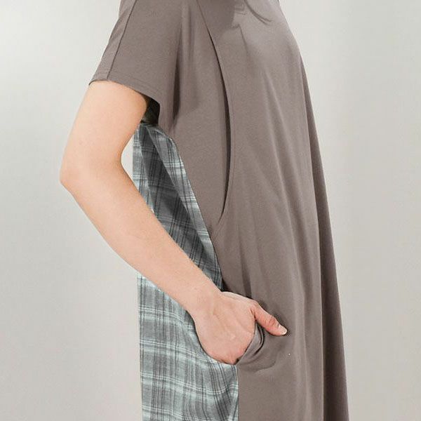 オーガニックコットン バックプリントワンピース