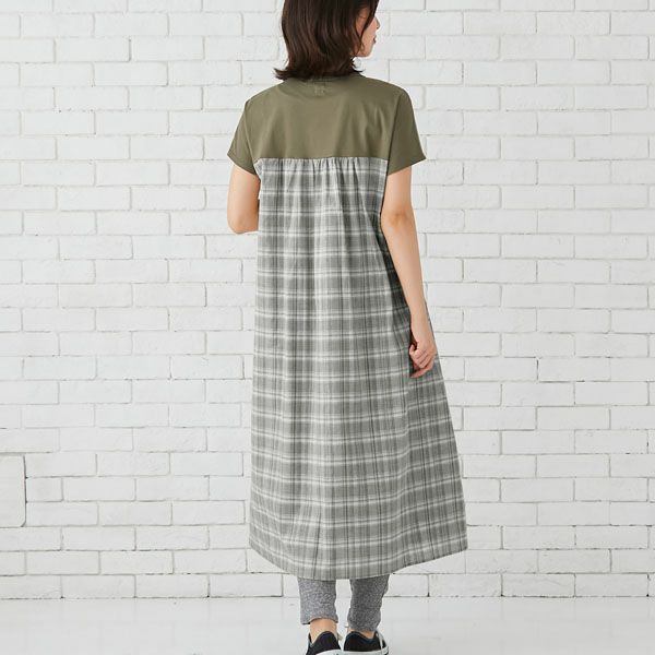 オーガニックコットン バックプリントワンピース