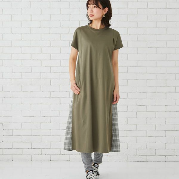 オーガニックコットン バックプリントワンピース