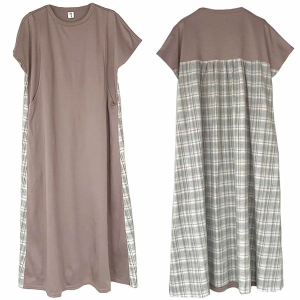 オーガニックコットン バックプリントワンピース