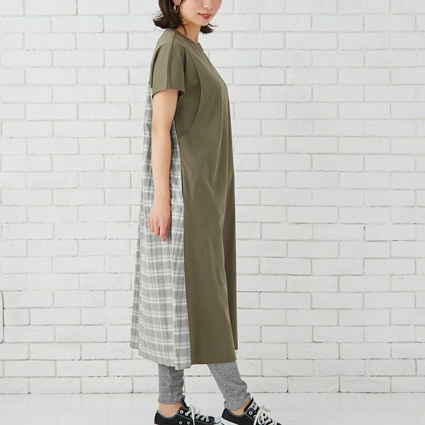 オーガニックコットン バックプリントワンピース