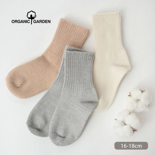 オーガニックコットン キッズ リブソックス