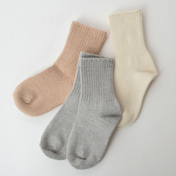 オーガニックコットン キッズ リブソックス