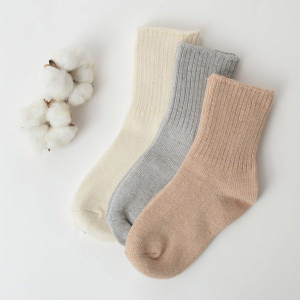 オーガニックコットン キッズ リブソックス