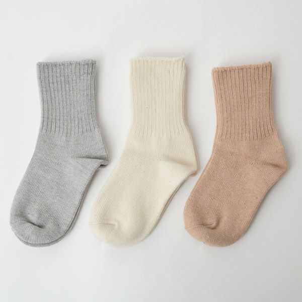 オーガニックコットン キッズ リブソックス