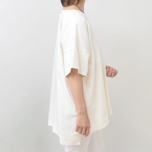 オーガニックコットン Vネックボックスプルオーバー