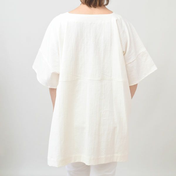 オーガニックコットン Vネックボックスプルオーバー