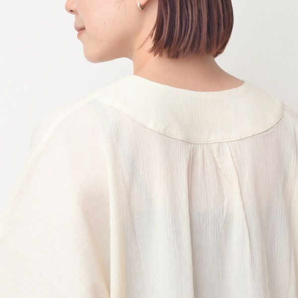 オーガニックコットン 楊柳ドルマンスリーブネグリジェ