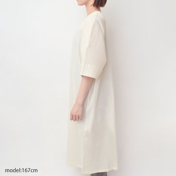 オーガニックコットン 楊柳ドルマンスリーブネグリジェ