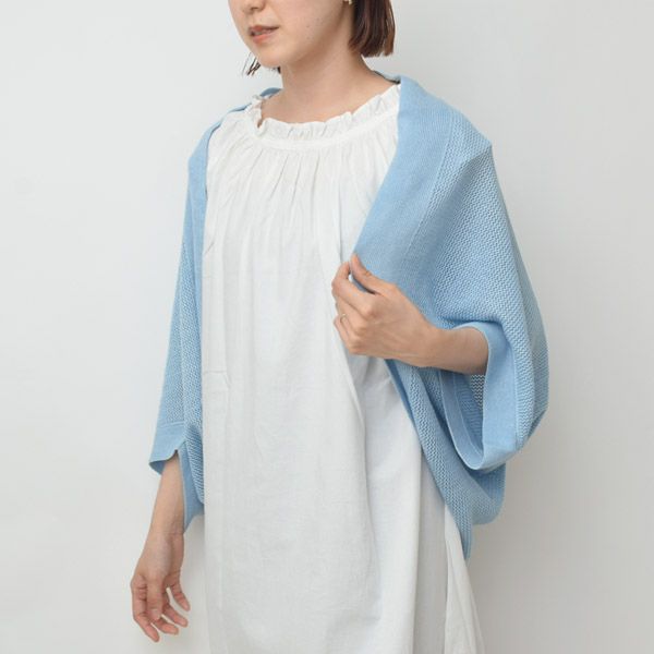 オーガニックコットン オックスフォードギャザードレス