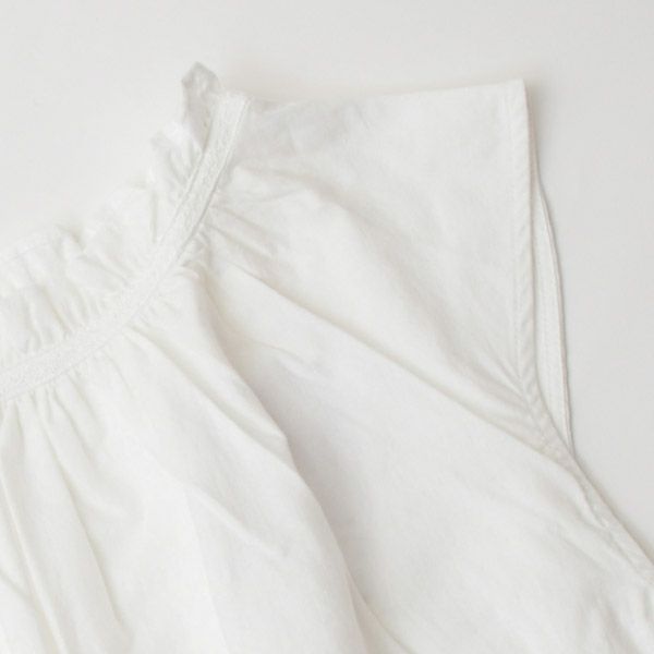 オーガニックコットン オックスフォードギャザードレス