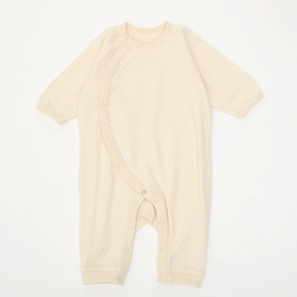 オーガニックコットン 新生児用薄手カバーオール