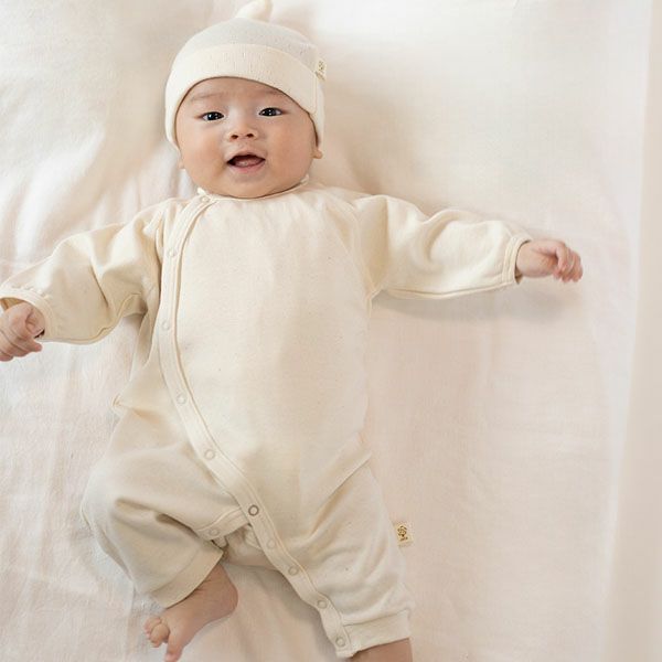 オーガニックコットン 新生児用カバーオール