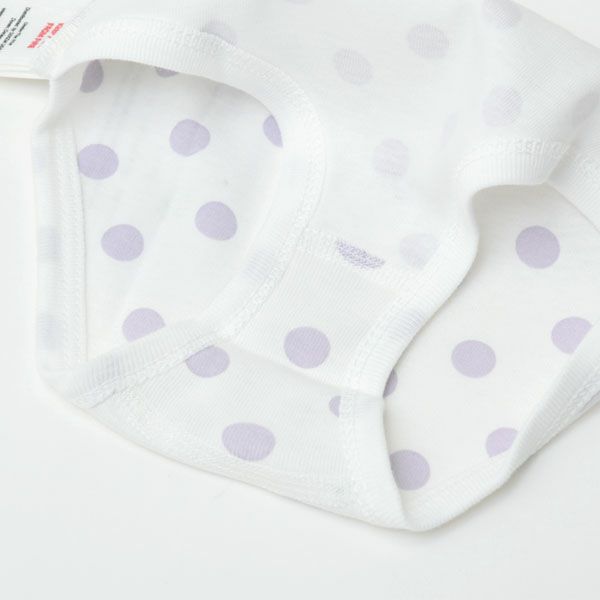 オーガニックコットン ガールズショーツ LavenderDot