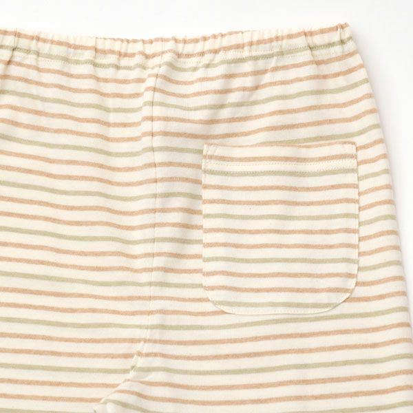 オーガニックコットン キッズボーダーT＆ロングパンツ