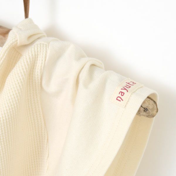 オーガニックコットン キッズワッフル半袖T＆ボーダーロングパンツ