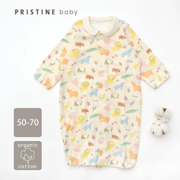オーガニックコットン ベビーアニマルプリント2WAYドレス