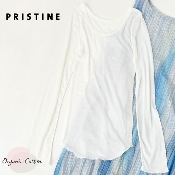 オーガニックコットン フロストテレコ長袖プルオーバー