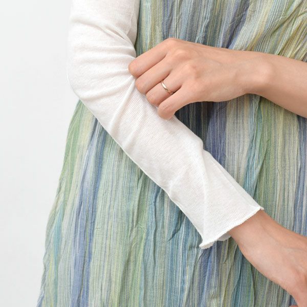 オーガニックコットン フロストテレコ長袖プルオーバー