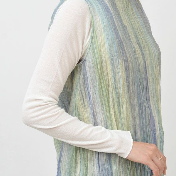 オーガニックコットン フロストテレコ長袖プルオーバー