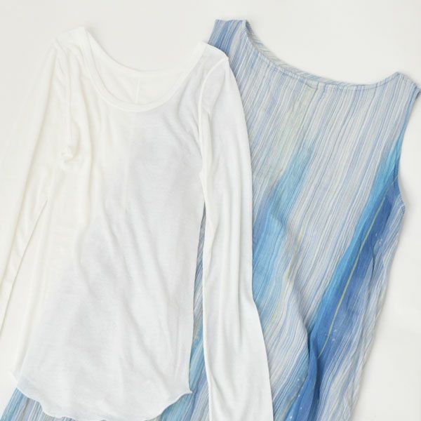 オーガニックコットン フロストテレコ長袖プルオーバー