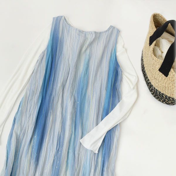 オーガニックコットン フロストテレコ長袖プルオーバー