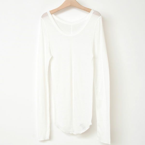 オーガニックコットン フロストテレコ長袖プルオーバー